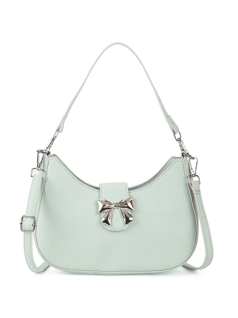 جلو باص Globus Women Blue Animal Effect Curve Shape Small Party Shoulder Bag With Detachable Strap